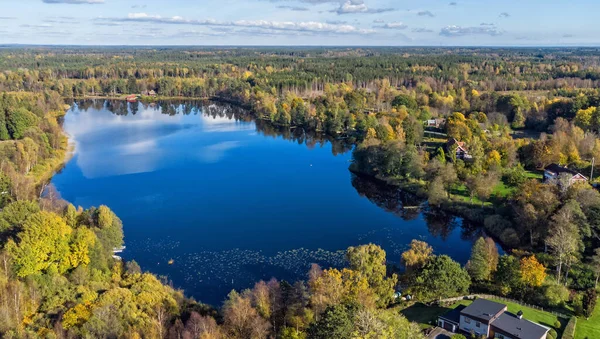 Krásný Letecký Výhled Jezero — Stock fotografie