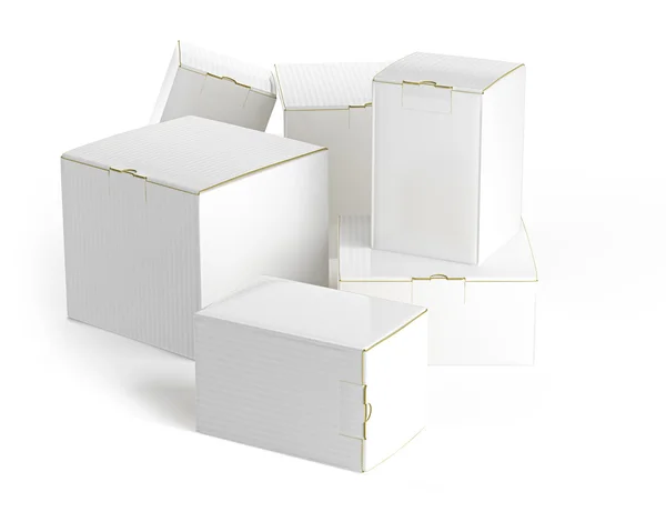 Біла коробка . — стокове фото