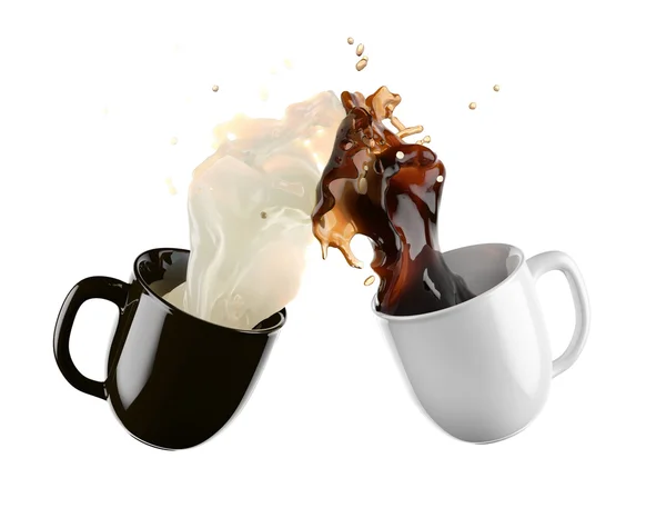 Koffie en melk — Stockfoto