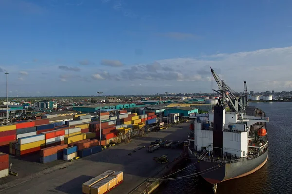 Vista Molto Bella Del Porto Monrovia Liberia — Foto Stock