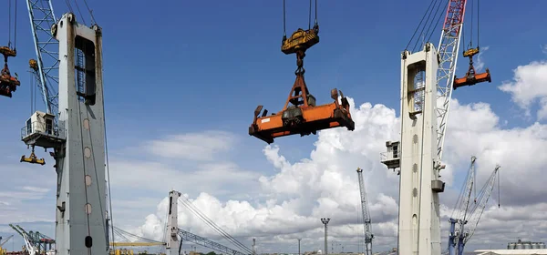 Mobil Kran Hamnen Lomé Togo — Stockfoto