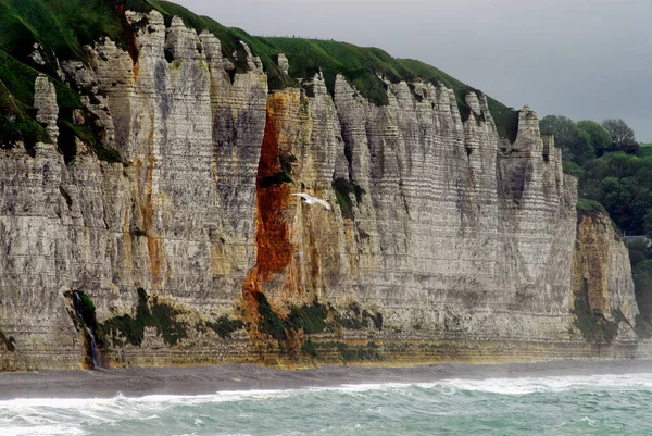 在法国的易碎海岸风景很好 — 图库照片