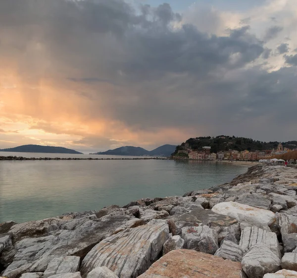 Zeer Mooi Uitzicht Spezia Golf Nemen Van Lerici — Stockfoto