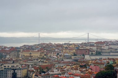 Lizbona manzarası Portekiz 'de çok güzel bir kasaba. 
