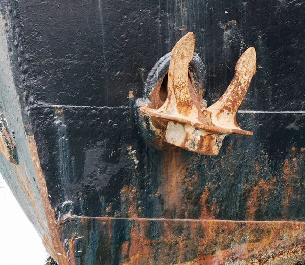 Detail Rusty Anchor Old Tug Boat — Stock Photo, Image