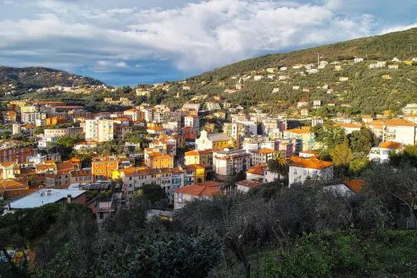 Részlet Partvonal Lerici Beuatiful Falu Speiza — Stock Fotó