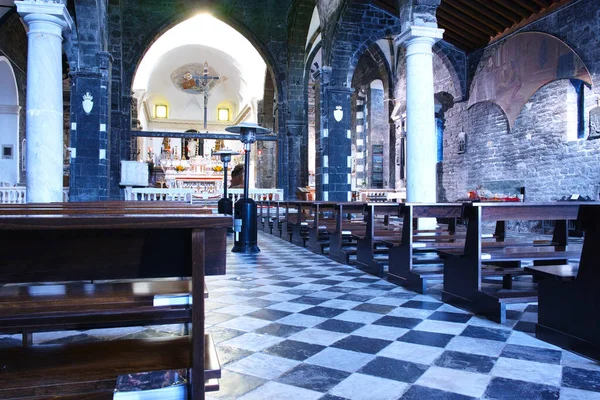 Porto Venere Italien Oktober 2021 Innenansicht Der Kirche San Lorenzo — Stockfoto