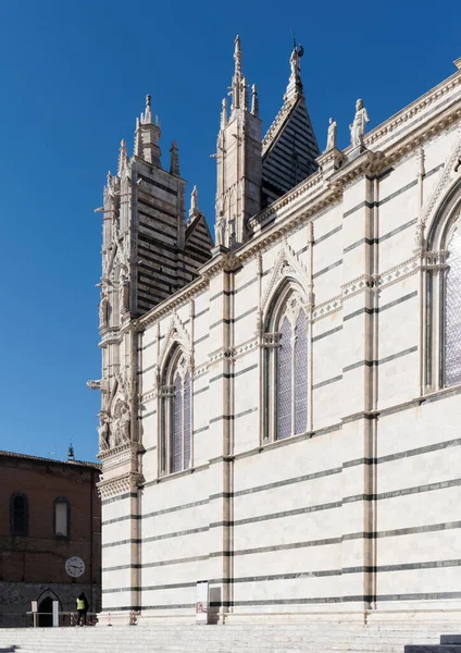 Die Kathedrale Von Siena Duomo Siena Ist Eine Mittelalterliche Kirche — Stockfoto