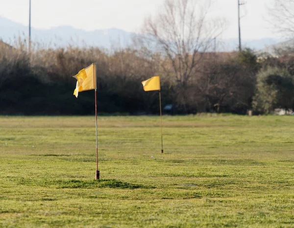 Panorama Uitzicht Golfbaan Met Prachtige Putting Green Golfbaan Met Een — Stockfoto