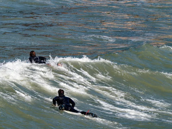 Surfer Surf Fala Włoszech — Zdjęcie stockowe