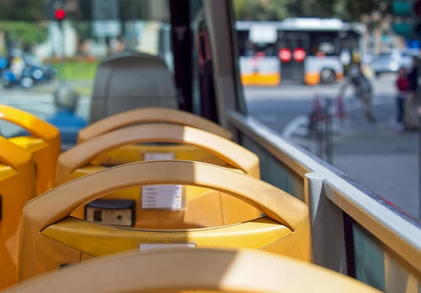 Autobuses Turísticos Ciudad Para Hacer Turismo Techo Abierto — Foto de Stock