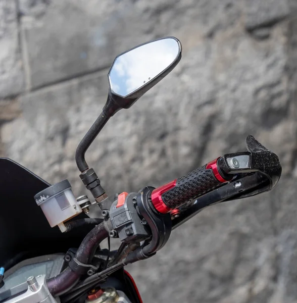 Motorrad Rückspiegel — Stockfoto