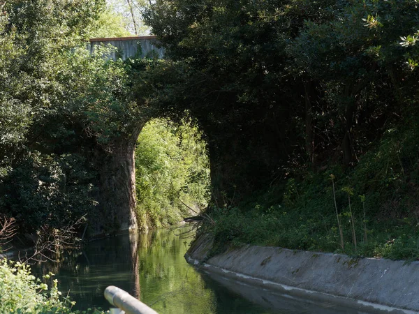 Muito Agradável Ciclovia Entre Sarzana Santo Stefano Perto Canal Chamado — Fotografia de Stock