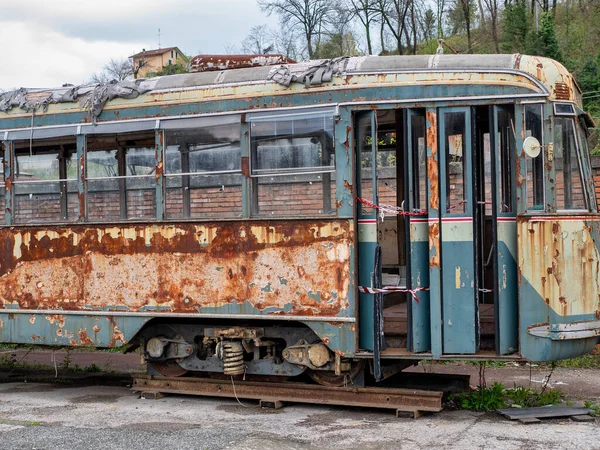 Détail Vieux Tramway Rouillé — Photo