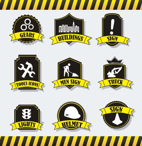Construction tags — Stock Vector