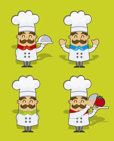 Cartoon chef-kok — Stockvector