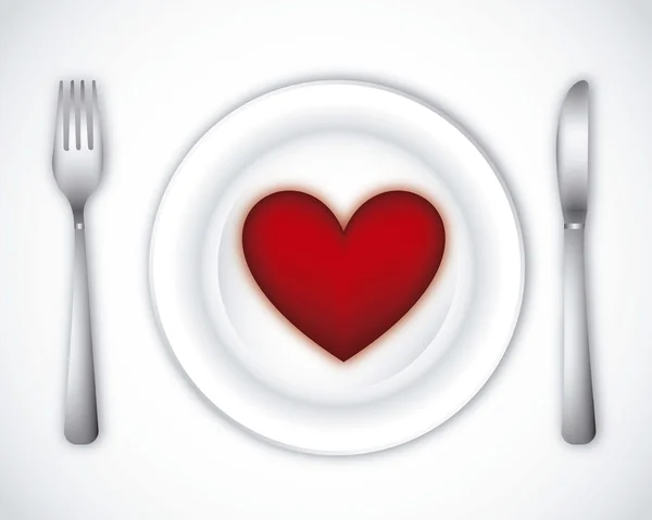Assiette de dîner — Image vectorielle