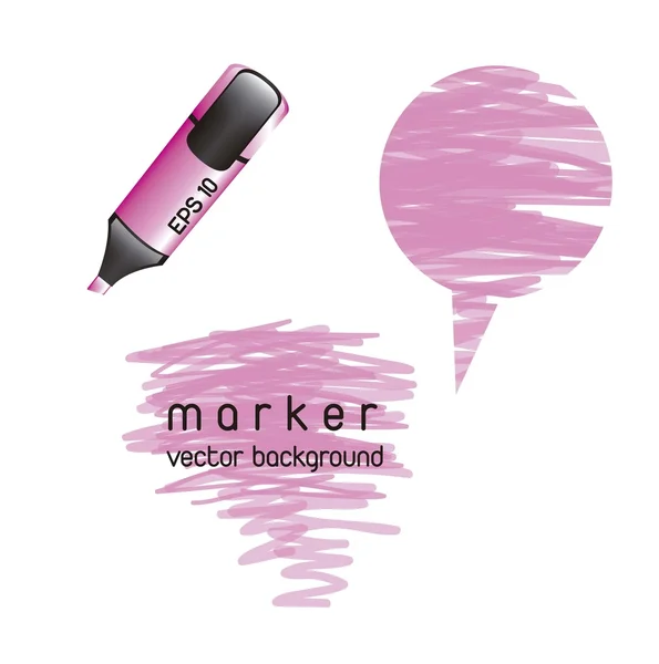 Pink highlighter — Stock Vector