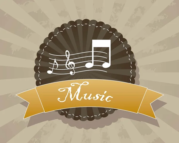 Label de musique — Image vectorielle