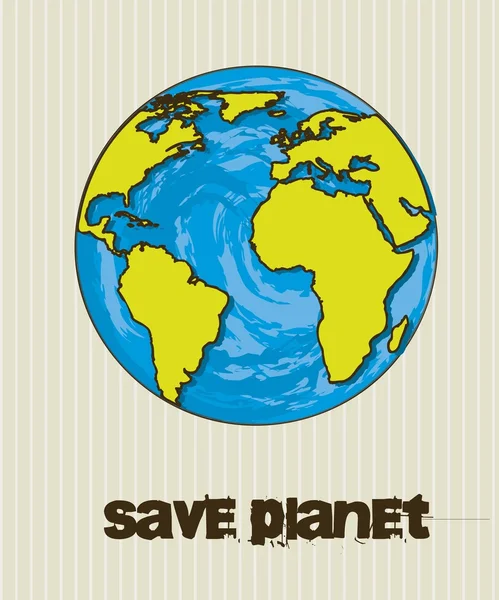 Planeten retten — Stockvektor