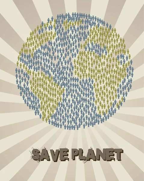 Salvar planeta — Vector de stock