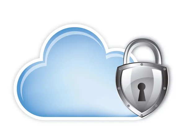 Sicherheit durch Cloud Computing — Stockvektor