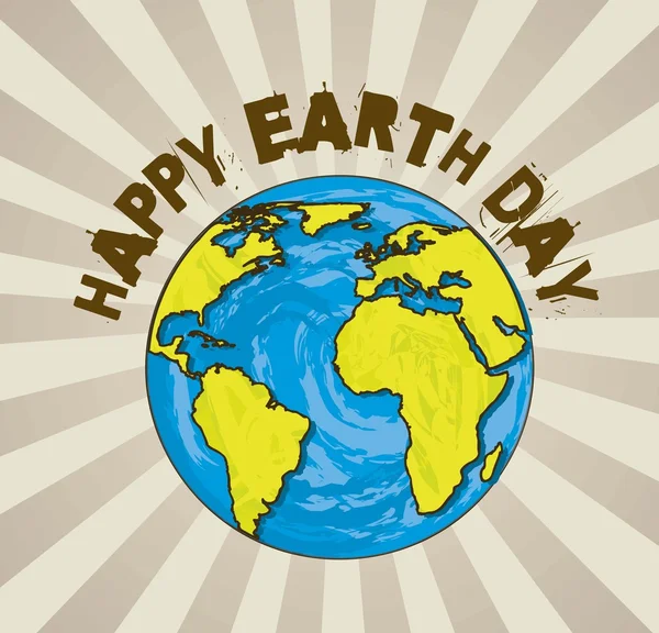 Happy earth day — Stock Vector