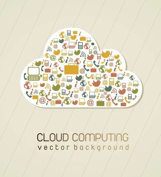 Cloud computing — Stockvector