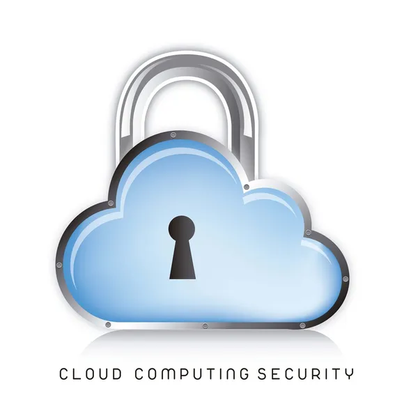 Sicherheit durch Cloud Computing — Stockvektor