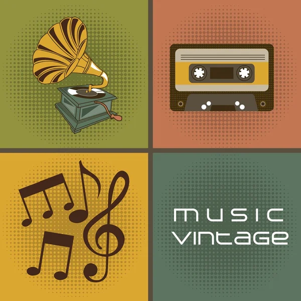 Música vintage — Vector de stock