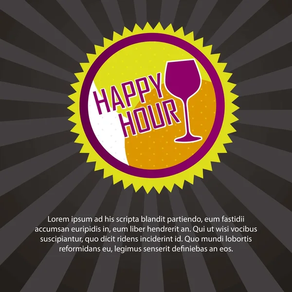 Happy hour — Stock Vector