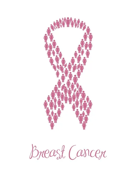 Taśmy świadomości raka piersi — Wektor stockowy