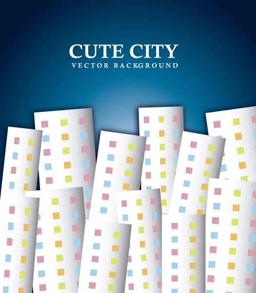 Cute city — Stock Vector