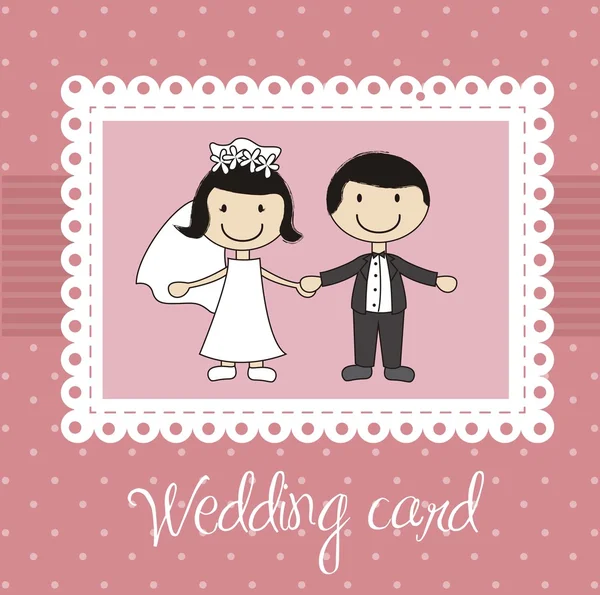 Bröllop kort — Stock vektor