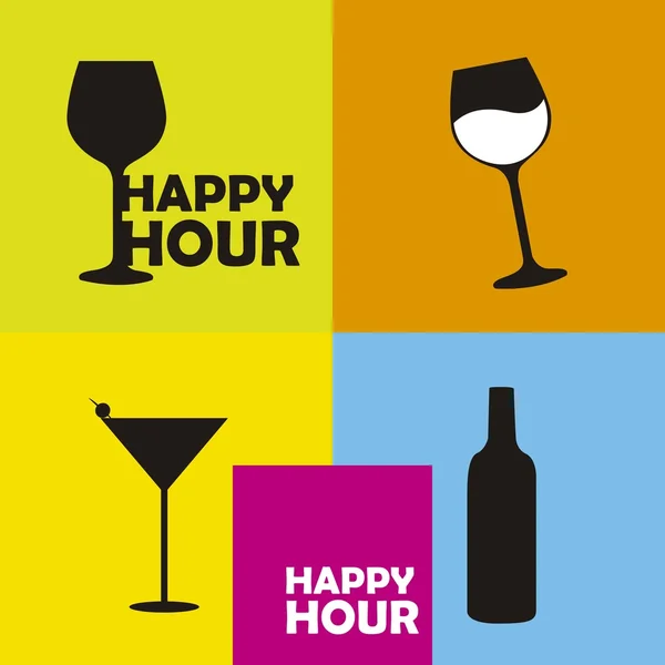 Happy hour — Image vectorielle