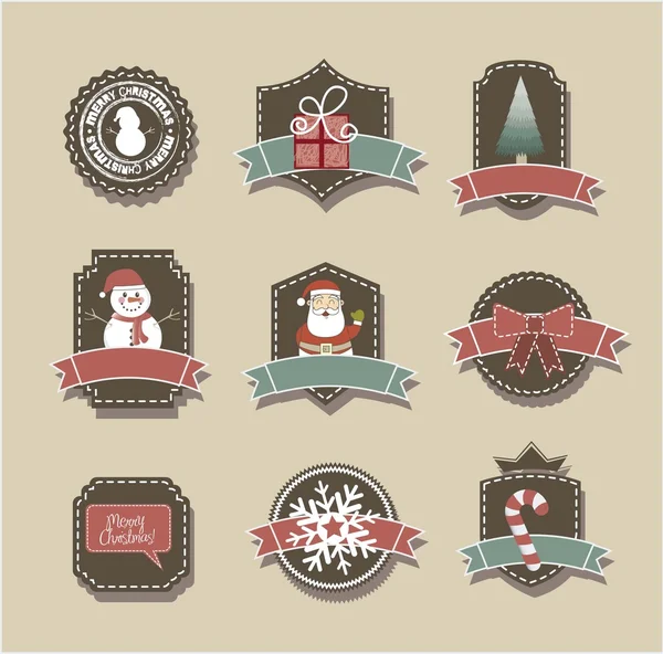 Etiquetas de Navidad — Vector de stock