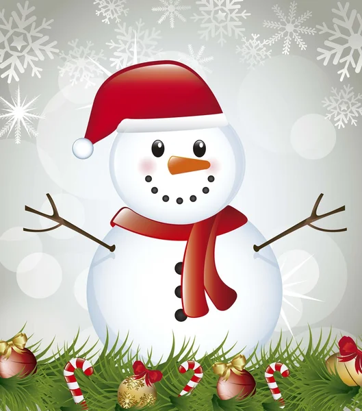 Snowman — Stock Vector