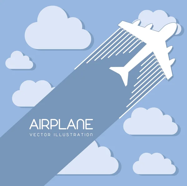 Avión blanco — Archivo Imágenes Vectoriales