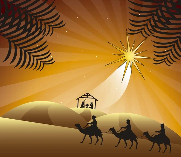 キリスト降誕のシーン — ストックベクタ