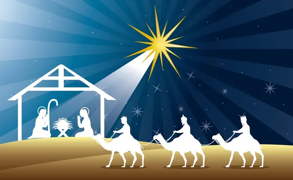 Nativity scene — Stock Vector