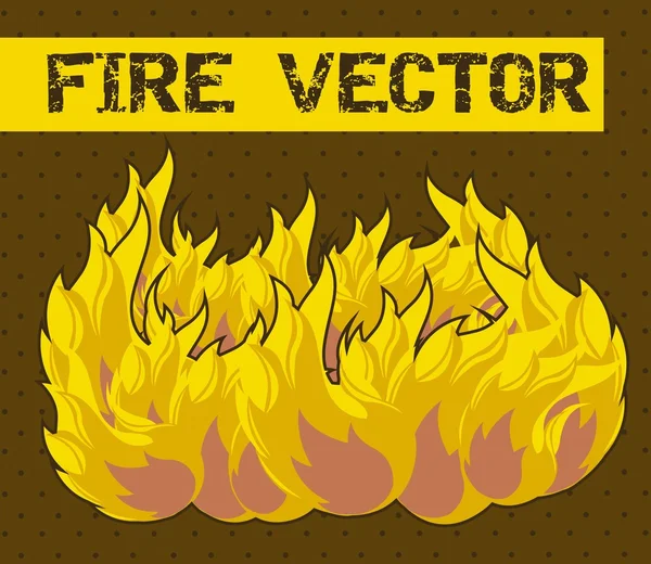 Oheň kreslený — Stockový vektor
