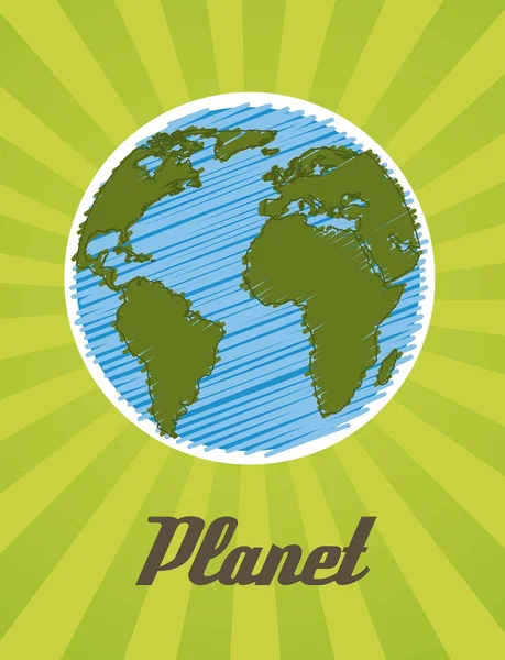 Planeet cartoon — Stockvector