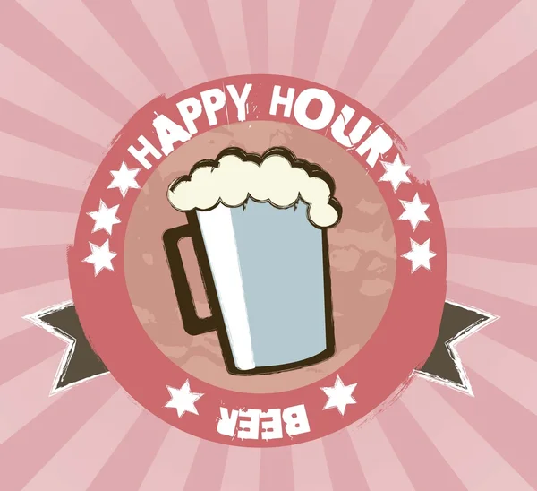 Happy Hour — Stockvektor