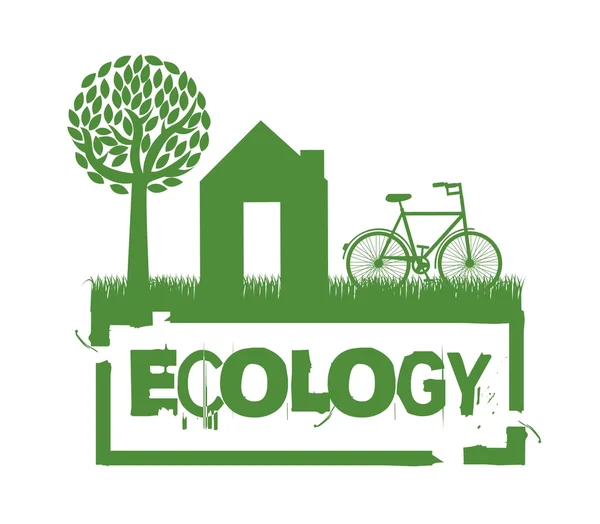 Selo ecologia — Vetor de Stock