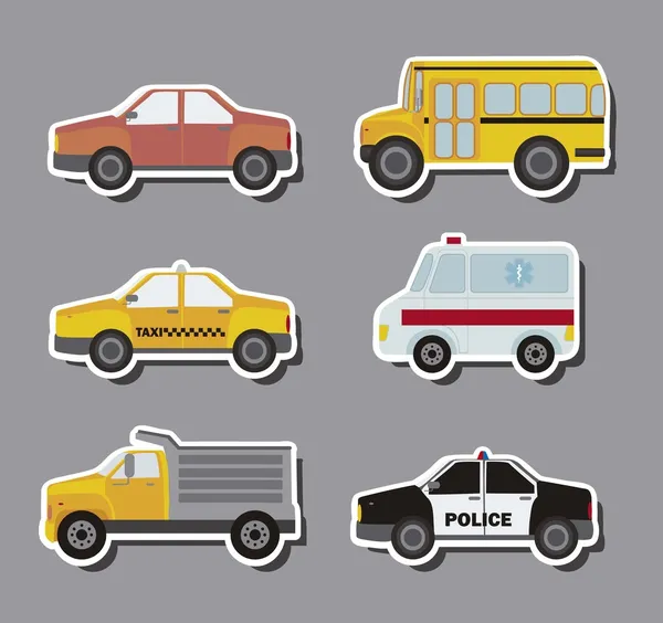 Pegatinas coches — Vector de stock