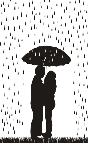 Silhouette couple — Image vectorielle