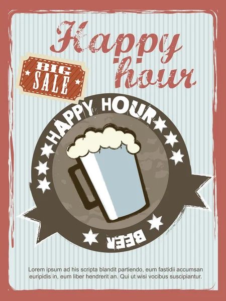 Happy hour — Stock Vector