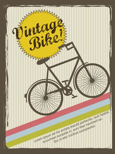 Vintage Bisiklet — Stok Vektör