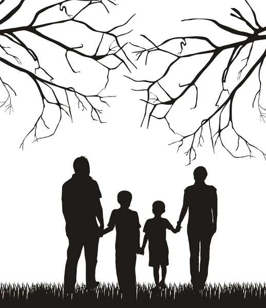 Family silhouette Royalty Free Stock Illustrations