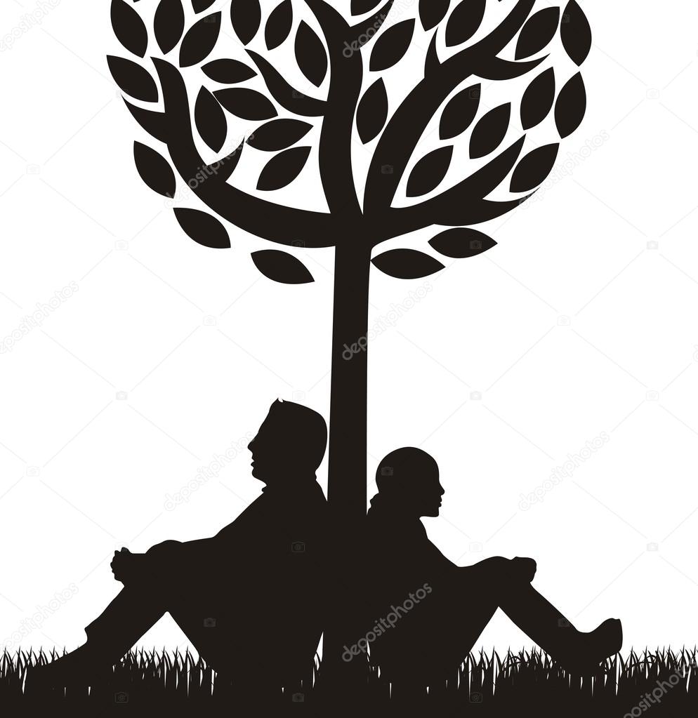 couple under tree